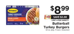ShopRite Butterball Turkey Burgers offer