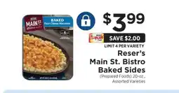 ShopRite Reser's Main St. Bistro Baked Sides offer