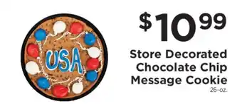 ShopRite Store Decorated Chocolate Chip Message Cookie offer
