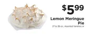 ShopRite Lemon Meringue Pie offer