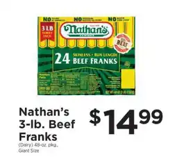 ShopRite Nathan’s 3-lb. Beef Franks offer