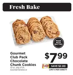 ShopRite Gourmet Club Pack Chocolate Chunk Cookies offer