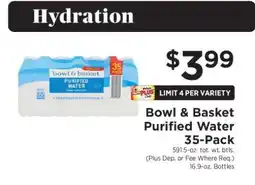 ShopRite Bowl & Basket Purified Water 35-Pack offer