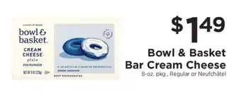 ShopRite Bowl & Basket Bar Cream Cheese offer