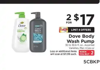 ShopRite Dove Body Wash Pump offer
