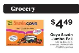 ShopRite Goya Sazón Jumbo Pak offer