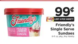 ShopRite Friendly's Single Serve Sundaes offer