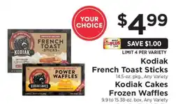 ShopRite Kodiak French Toast Sticks / Kodiak Cakes Frozen Waffles offer
