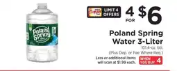 ShopRite Poland Spring Water 3-Liter offer