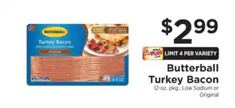 ShopRite Butterball Turkey Bacon offer
