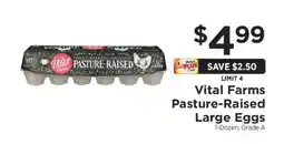 ShopRite Vital Farms Pasture-Raised Large Eggs offer