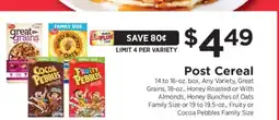 ShopRite Post Cereal offer
