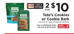 ShopRite Tate’s Cookies or Cookie Bark offer