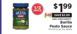 ShopRite Barilla Pesto Sauce offer