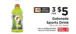 ShopRite Gatorade Sports Drink offer
