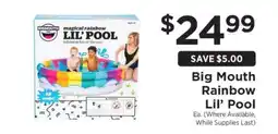 ShopRite Big Mouth Rainbow Lil’ Pool offer