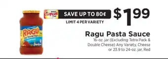 ShopRite Ragú Pasta Sauce offer