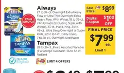 ShopRite Always, Tampax offer