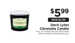 ShopRite Deck Lytes Citronella Candle offer