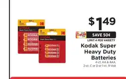 ShopRite Kodak Super Heavy Duty Batteries offer