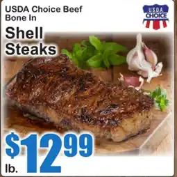 SuperFresh USDA Choice Beef Bone In Shell Steaks offer