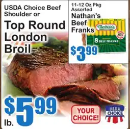 SuperFresh USDA Choice Beef Shoulder or Top Round London Broil offer