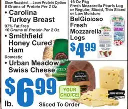 SuperFresh • Carolina Turkey Breast • Smithfield Honey Cured Ham • Urban Meadow Swiss Cheese offer