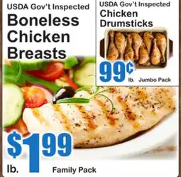 SuperFresh USDA Gov't Inspected Boneless Chicken Breasts offer