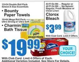 SuperFresh • Bounty Paper Towels • Charmin Bath Tissue offer