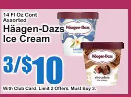 SuperFresh 14 FL OZ Cont Assorted Häagen-Dazs Ice Cream offer