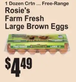 SuperFresh Rosie's Farm Fresh Large Brown Eggs offer