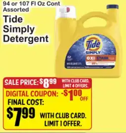 SuperFresh Tide Simply Detergent offer