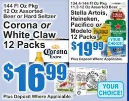 SuperFresh Corona or White Claw 12 Packs offer