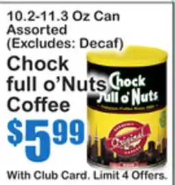 SuperFresh Chock full o'Nuts Coffee offer