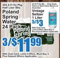 SuperFresh Poland Spring Water offer