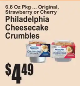 SuperFresh Original, Strawberry or Cherry Philadelphia Cheesecake Crumbles offer