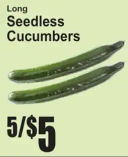 SuperFresh Long Seedless Cucumbers offer