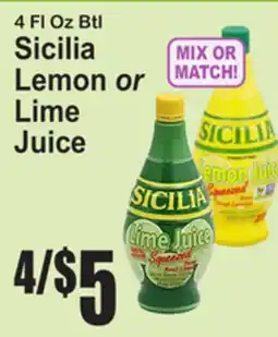 SuperFresh Sicilia Lemon or Lime Juice offer