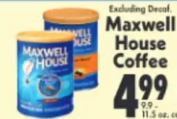 Marino's Supermarket Maxwell House Coffee offer