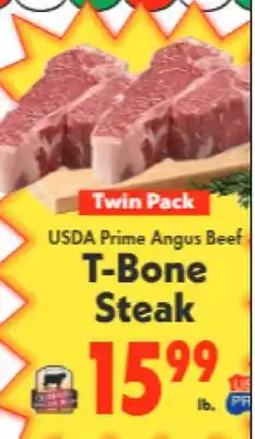 Marino's Supermarket USDA Prime Angus Beef T-Bone Steak offer