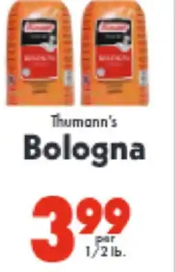 Marino's Supermarket Thumann's Bologna offer