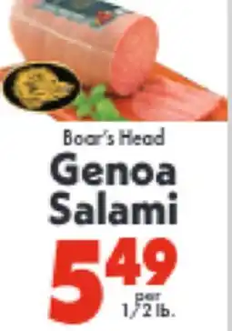 Marino's Supermarket Boar's Head Genoa Salami offer