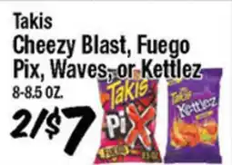 Western Beef Takis Cheezy Blast, Fuego Pix, Waves, or Kettlez offer