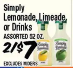 Western Beef Simply Lemonade, Limeade, or Drinks offer