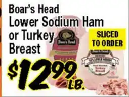Western Beef Boar's Head Lower Sodium Ham or Turkey Breast offer