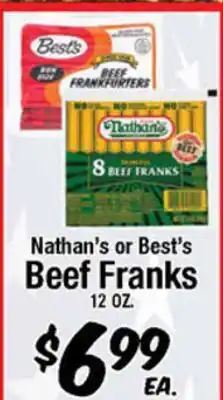 Western Beef Nathan's or Best's Beef Franks offer