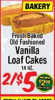 Western Beef Fresh Baked Old Fashioned Vanilla Loaf Cakes offer