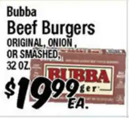 Western Beef Bubba Beef Burgers offer