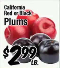 Western Beef California Red or Black Plums offer