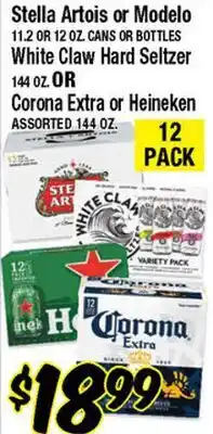 Western Beef Stella Artois or Modelo or White Claw Hard Seltzer or Corona Extra or Heineken offer